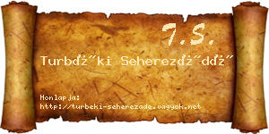 Turbéki Seherezádé névjegykártya